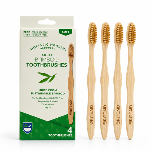 Bamboo toothbrushes for adults - bamboo,
